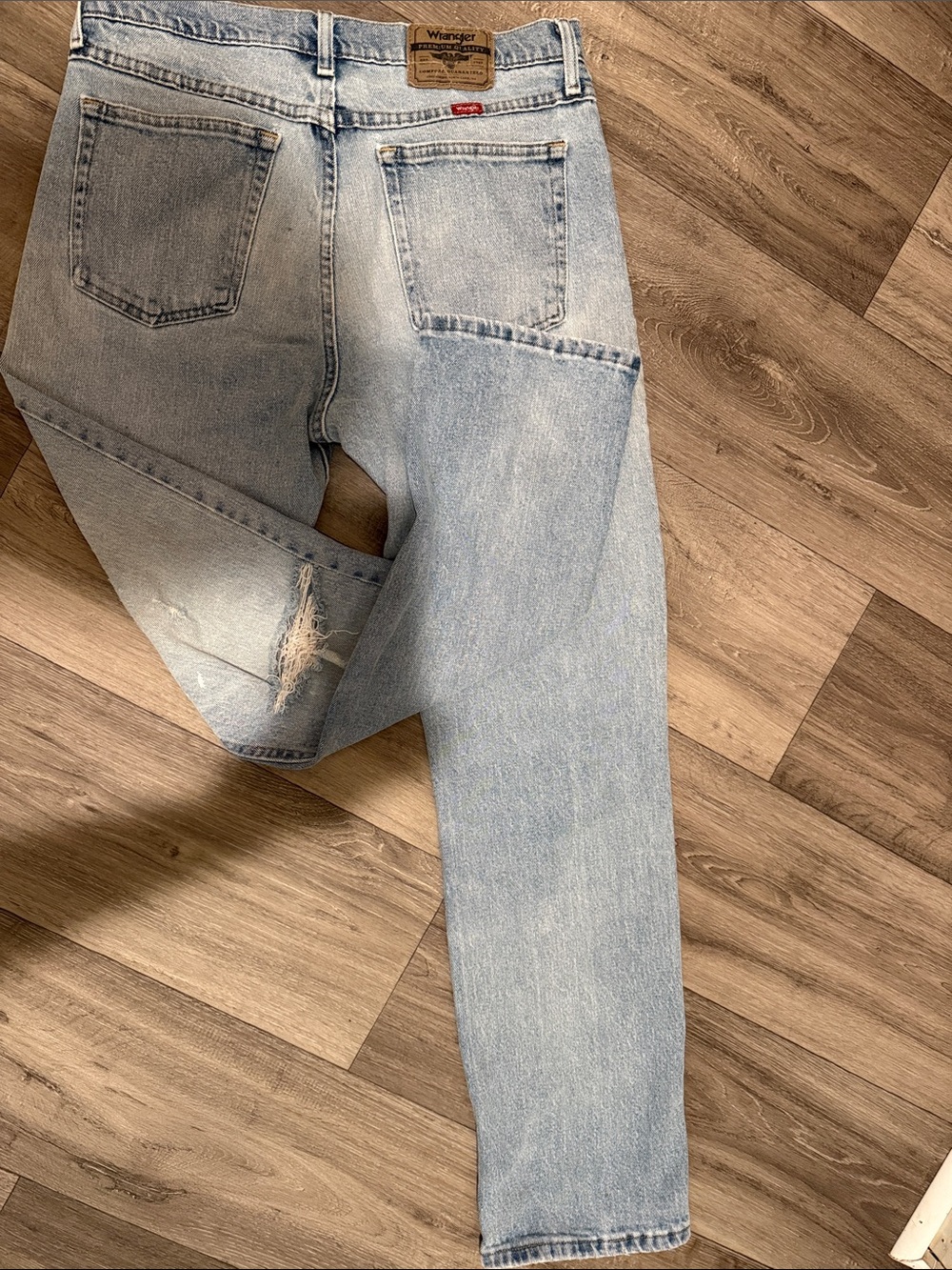 Wrangler Light Blue Skinny Jeans with Subtle Distress
